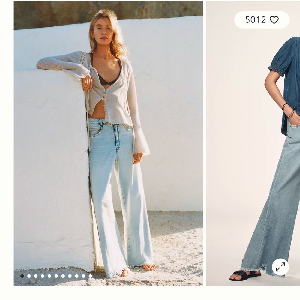 Anthropologie The Adi Regenerative Cotton Mid-Rise Flare Jeans Pilcro 28P